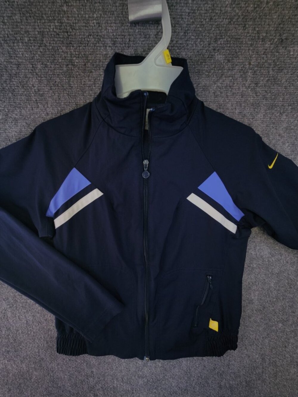 Nike Windbreaker Jacket Youth Size Medium Long Sleeve Blue Full Zip Play Up